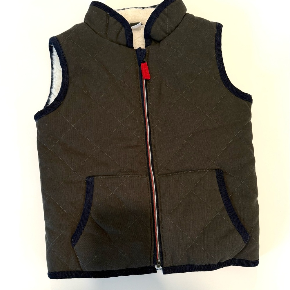 Children's Quilted Vest - Dark Green